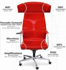 Multimedia Executive Chair, poltrona multimediale per manager esigenti