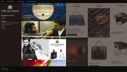 Trussardi inaugura il nuovo portale online Trussardi inaugura il nuovo portale online