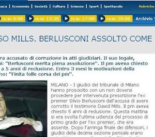 Il TG1 assolve Silvio Berlusconi di nuovo