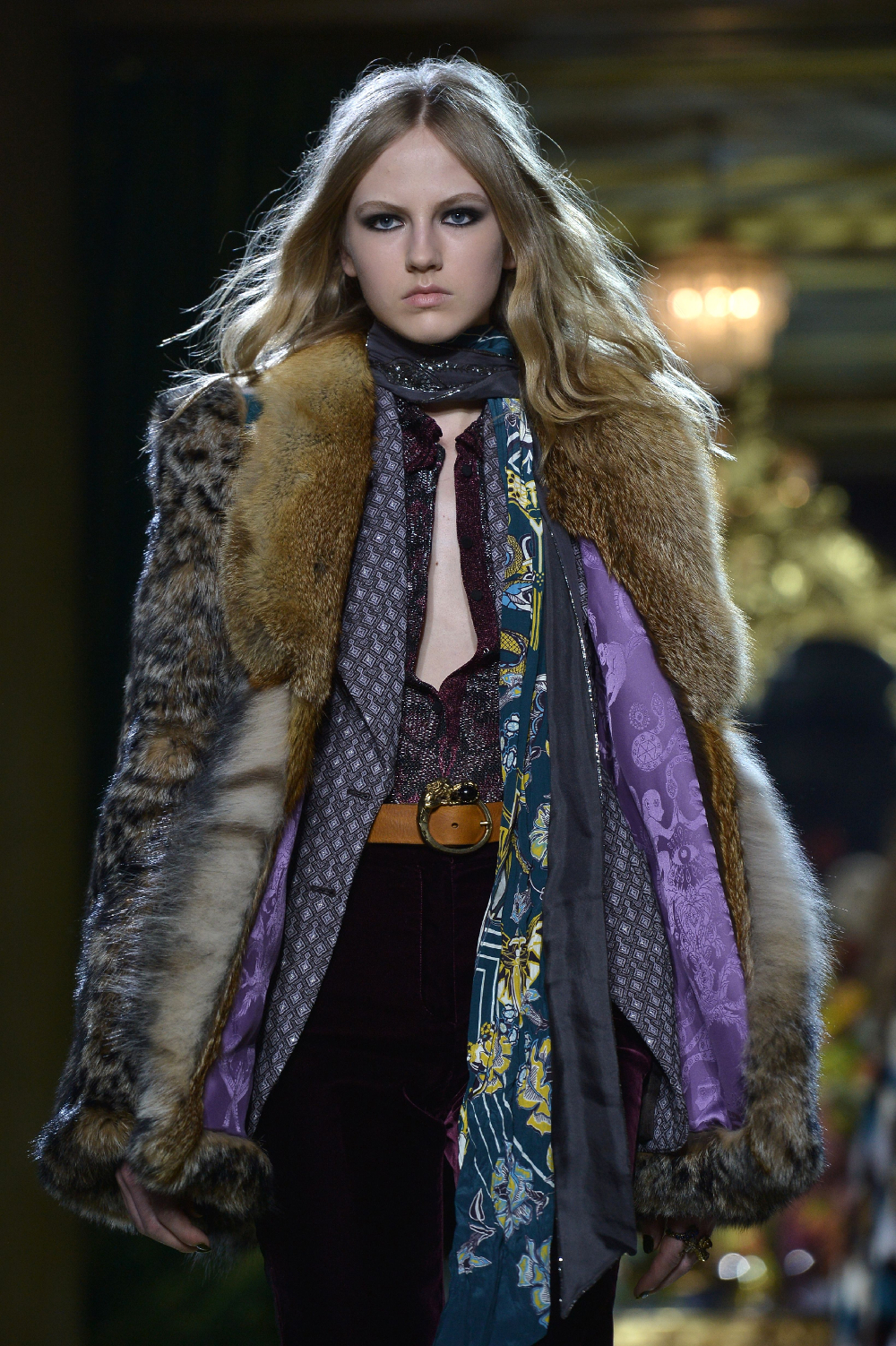 Roberto Cavalli: anni Settanta in passerella per l'autunno Roberto Cavalli: anni Settanta in passerella per l'autunno