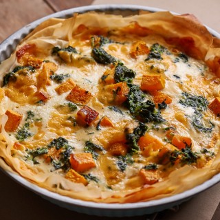 Torta salata di zucca e spinaci