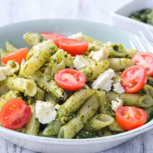 Ricetta della pasta fredda al pesto Ricetta della pasta fredda al pesto