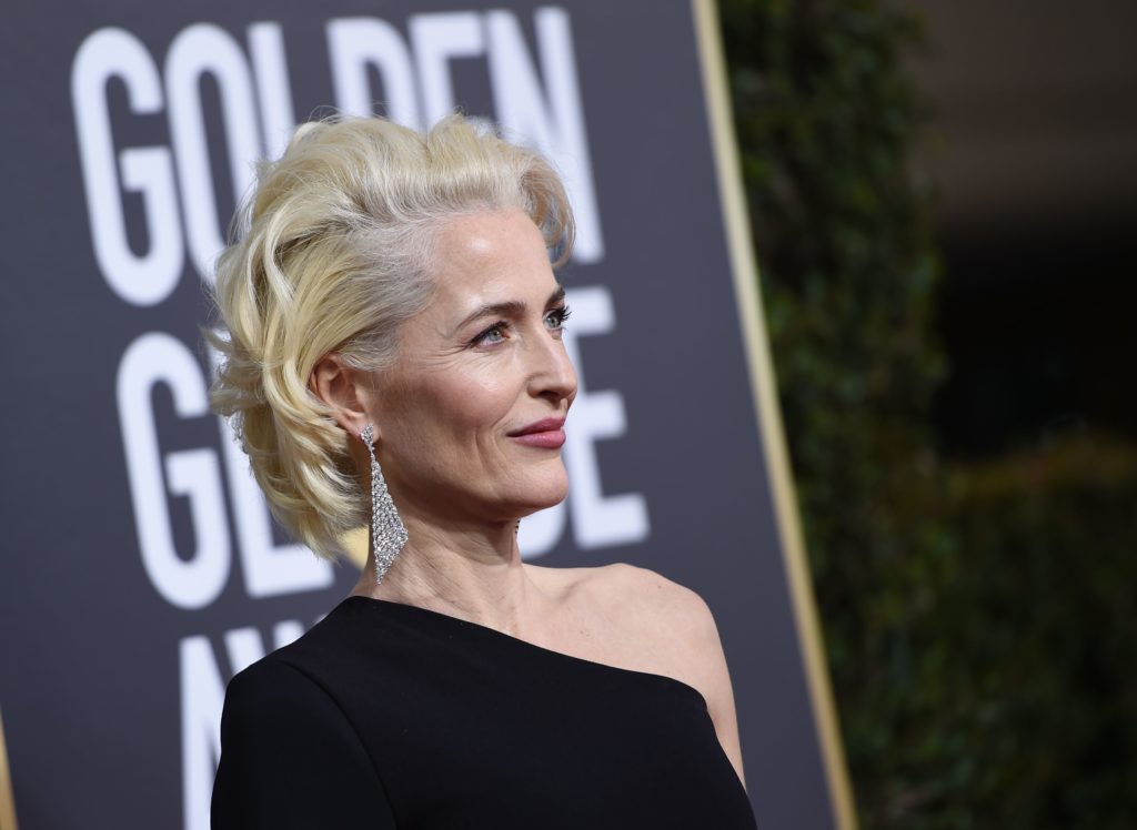 Gillian Anderson sul red carpet dei Golden Globe 2018