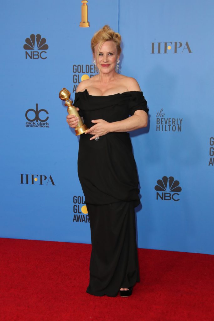 Patricia Arquette in abito nero di Vivienne Westwood Couture