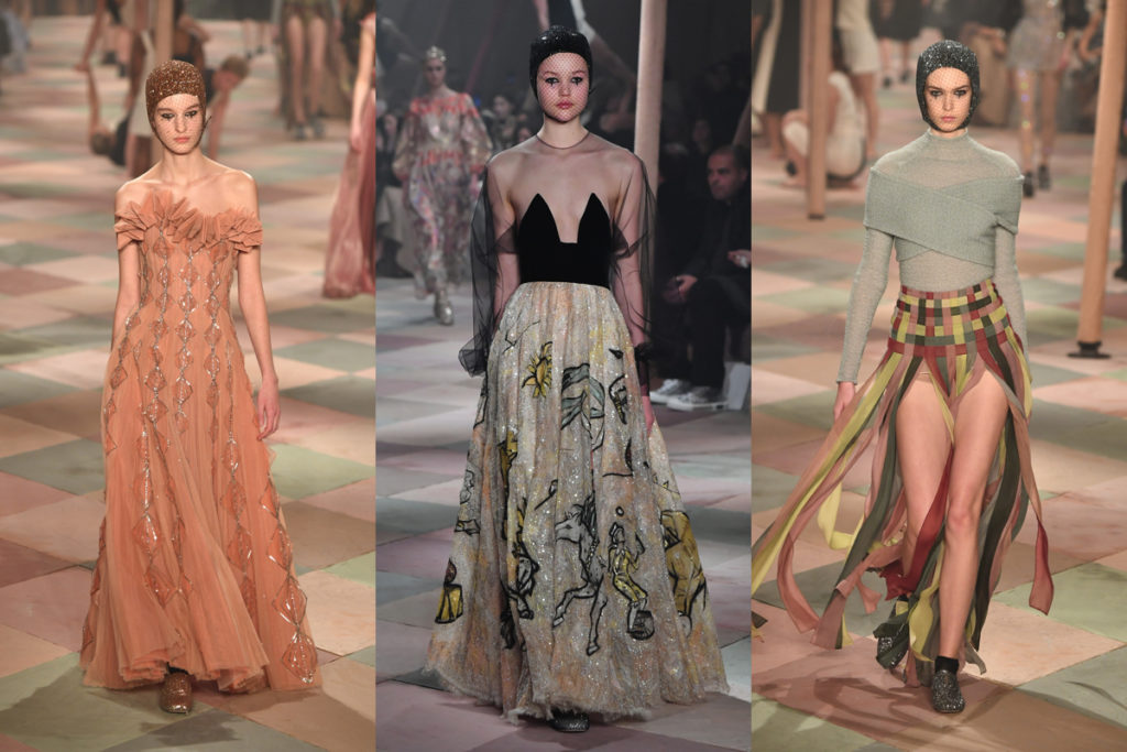 Tre look della Dior Dream Parade