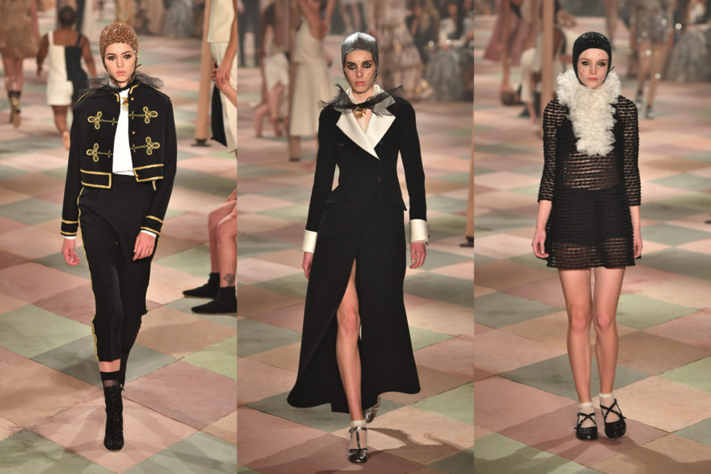Tre modelle alla Dior Dream Parade