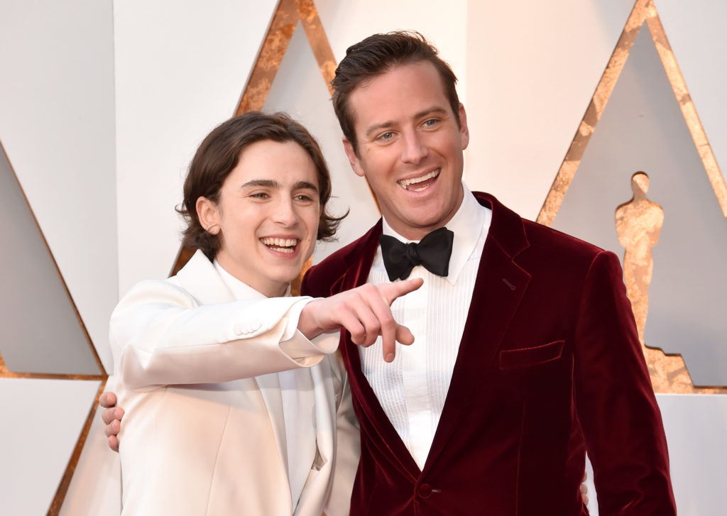 Chalamet e Hammer sul red carpet degli Oscar 2018