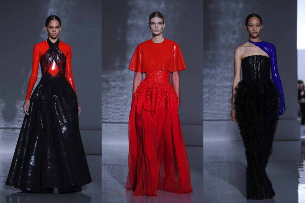 Tre uscite della sfilata Givenchy