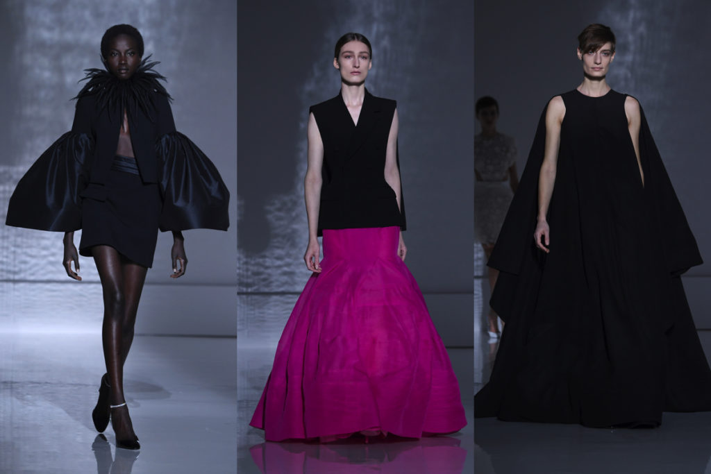 Tre uscite della sfilata Givenchy