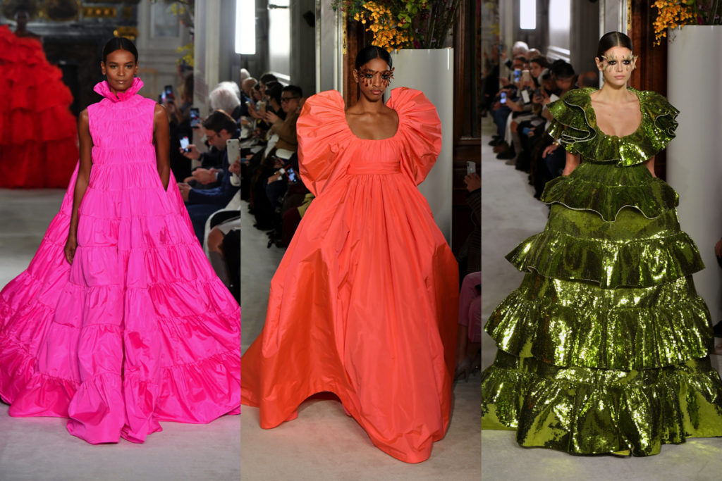 Tre look disegnati da Piepaolo Piccioli