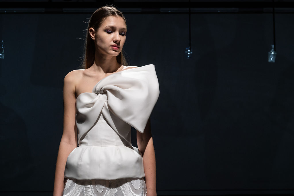 Dettaglio di uno degli abiti della collezione Hauet Couture di Sylvio Giardina