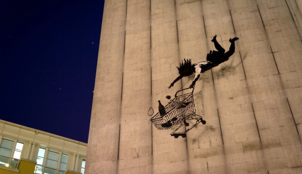 Un'opera di Bansky a Roma