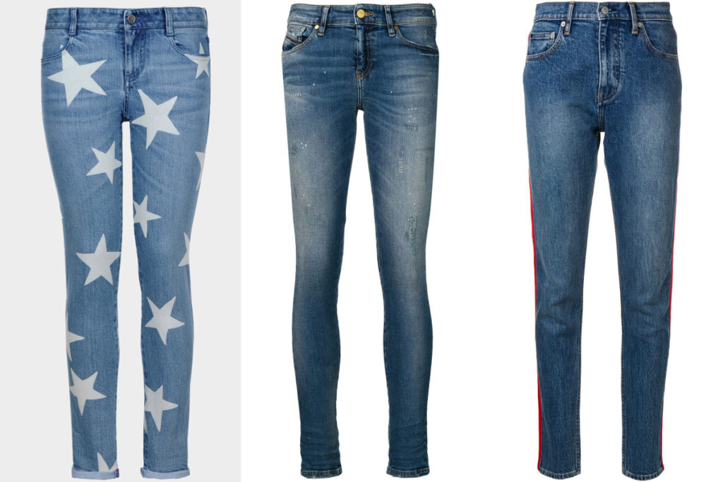Tre paia di jeans skinny