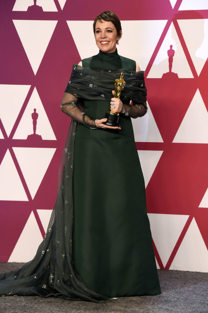 Olivia Colman in Prada alla Notte degli Oscar 2019