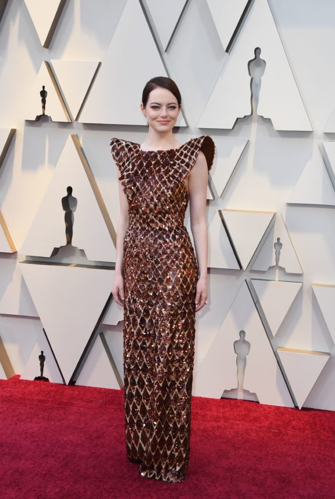 Emma Stone in Louis Vuitton agli Oscar 2019