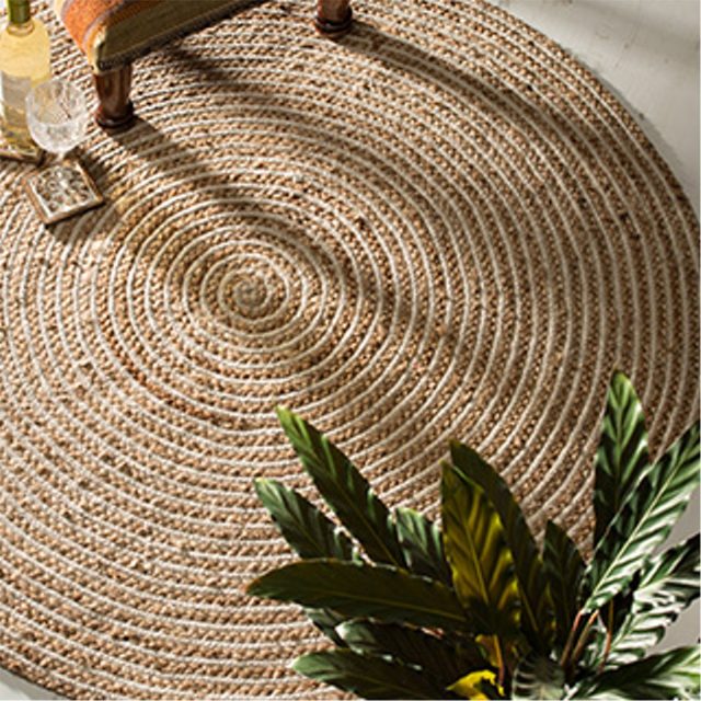 WOSHJIUK Tappeto,mandala floreale dorato antico,Tappeti rotondi per tappetino da soggiorno 28x28 pollici Tappeto antiscivolo
