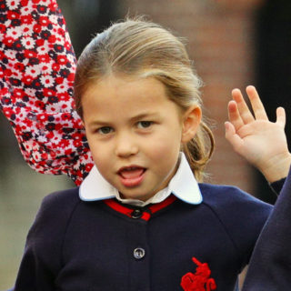 Principessa Charlotte a scuola con suo fratello George