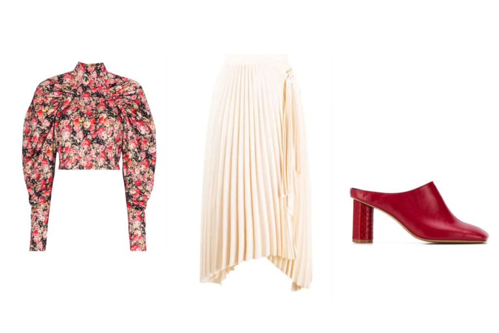 Top Aoulaydo Maniche Lunghe In Rete Floreale, Collo Alto, Donna Primavera 2025