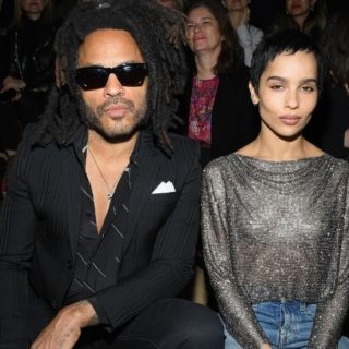 Zoe e Lenny Kravitz alla Paris Fashion Week