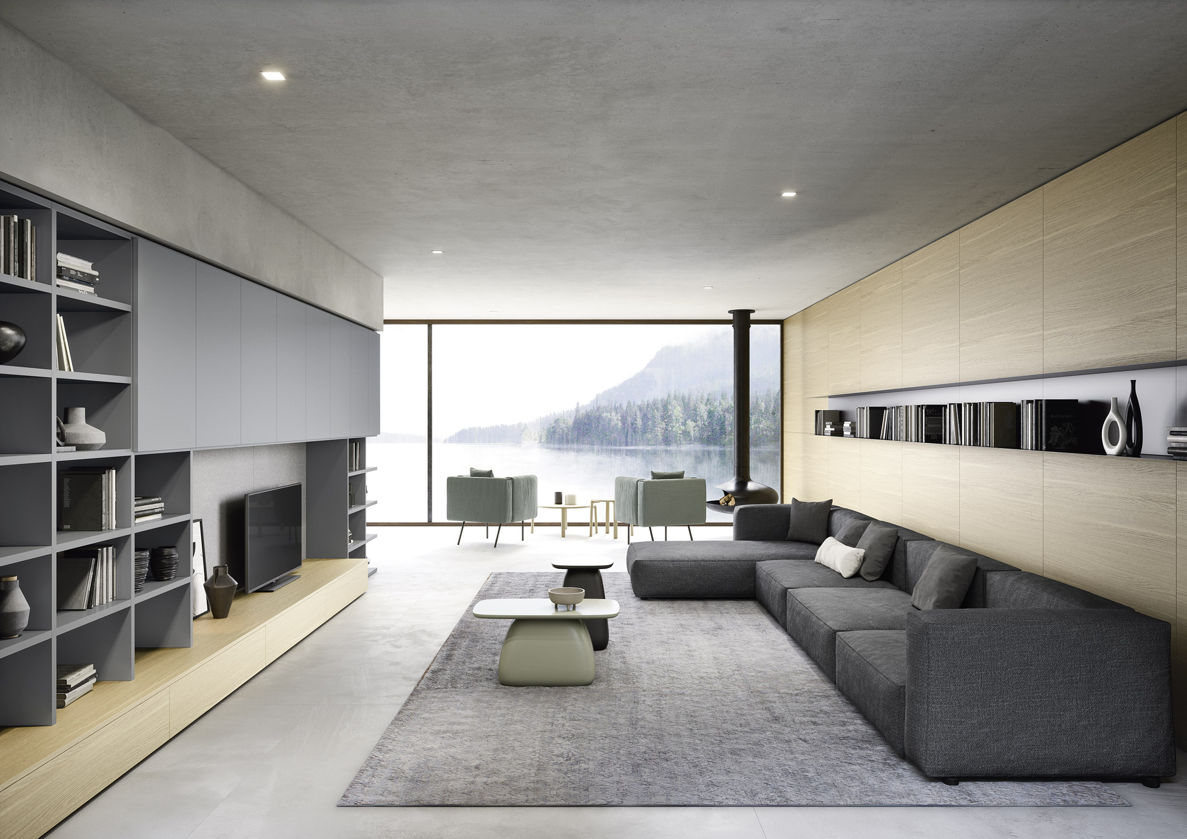 arredare il soggiorno con mobili di design moderni e di alta qualit224